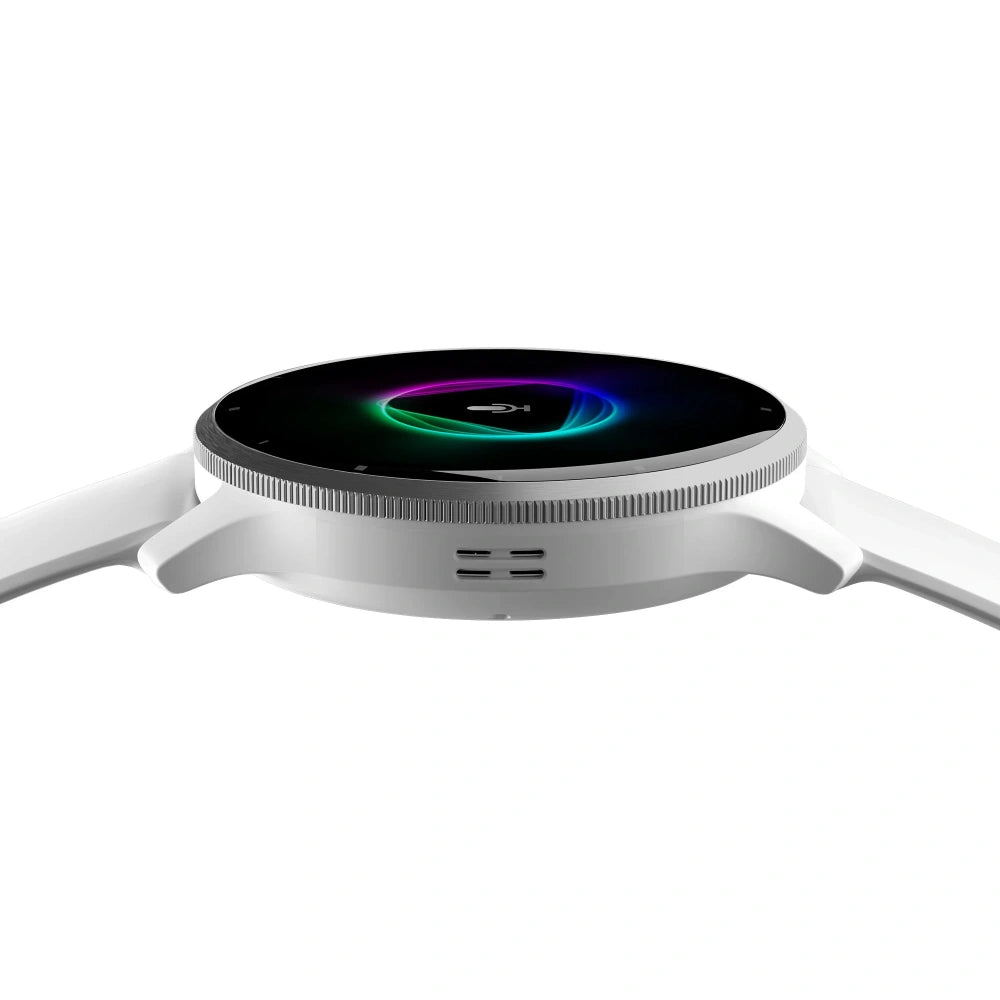 Garmin Venu 3 Stainless Steel Bezel Silicone Band - Whitestone | 49-GAR-010-02784-00