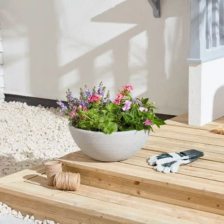 Strata Valencia Garden Planter Small - Stone | GN584-STN