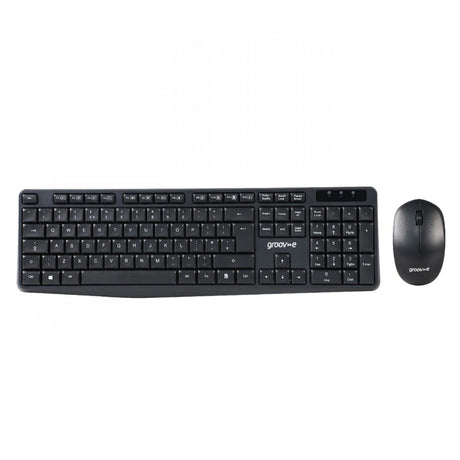 Groove Wireless Full Size Keyboard and Mouse Set - Black
