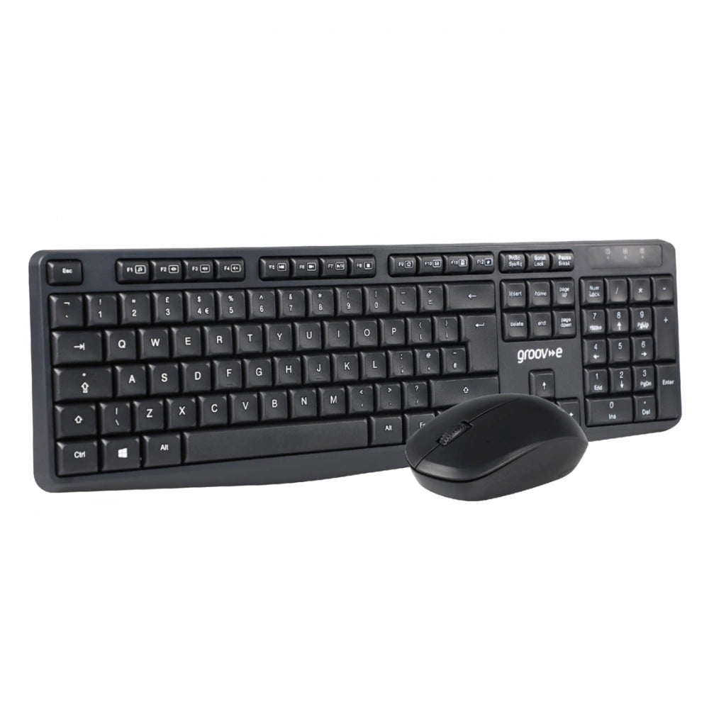 Groove Wireless Full Size Keyboard and Mouse Set - Black | GVPC14BK
