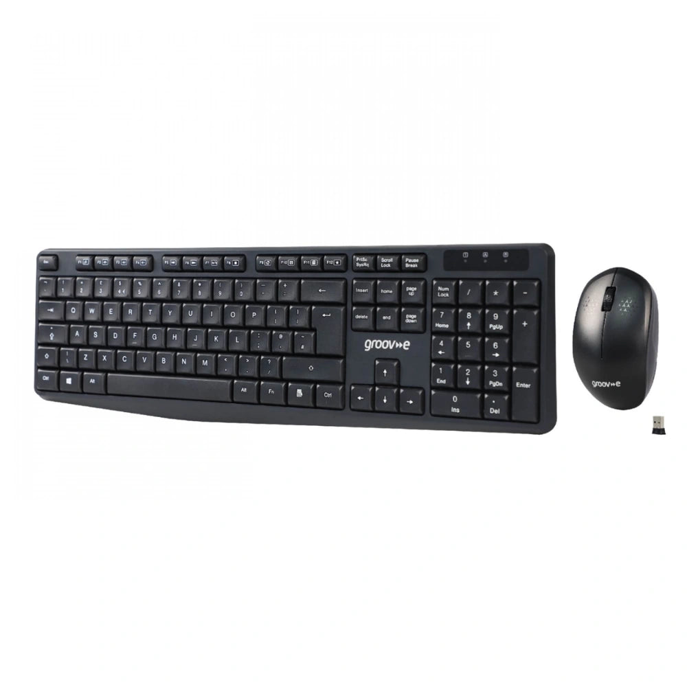 Groove Wireless Full Size Keyboard and Mouse Set - Black | GVPC14BK