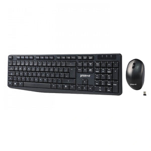 Groove Wireless Full Size Keyboard and Mouse Set - Black | GVPC14BK
