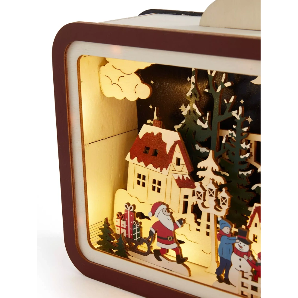 Three Kings InLit Wooden Santa's TeleTown | 2590070