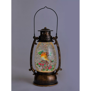 Three Kings Snow Swirl Festive Robin Lantern | 2537116