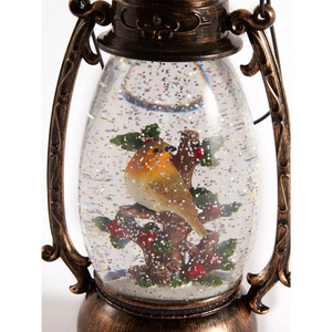 Three Kings Snow Swirl Festive Robin Lantern | 2537116