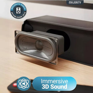 Majority Naga 40 2.1 Bluetooth Soundbar 80W - Black | 1000003027