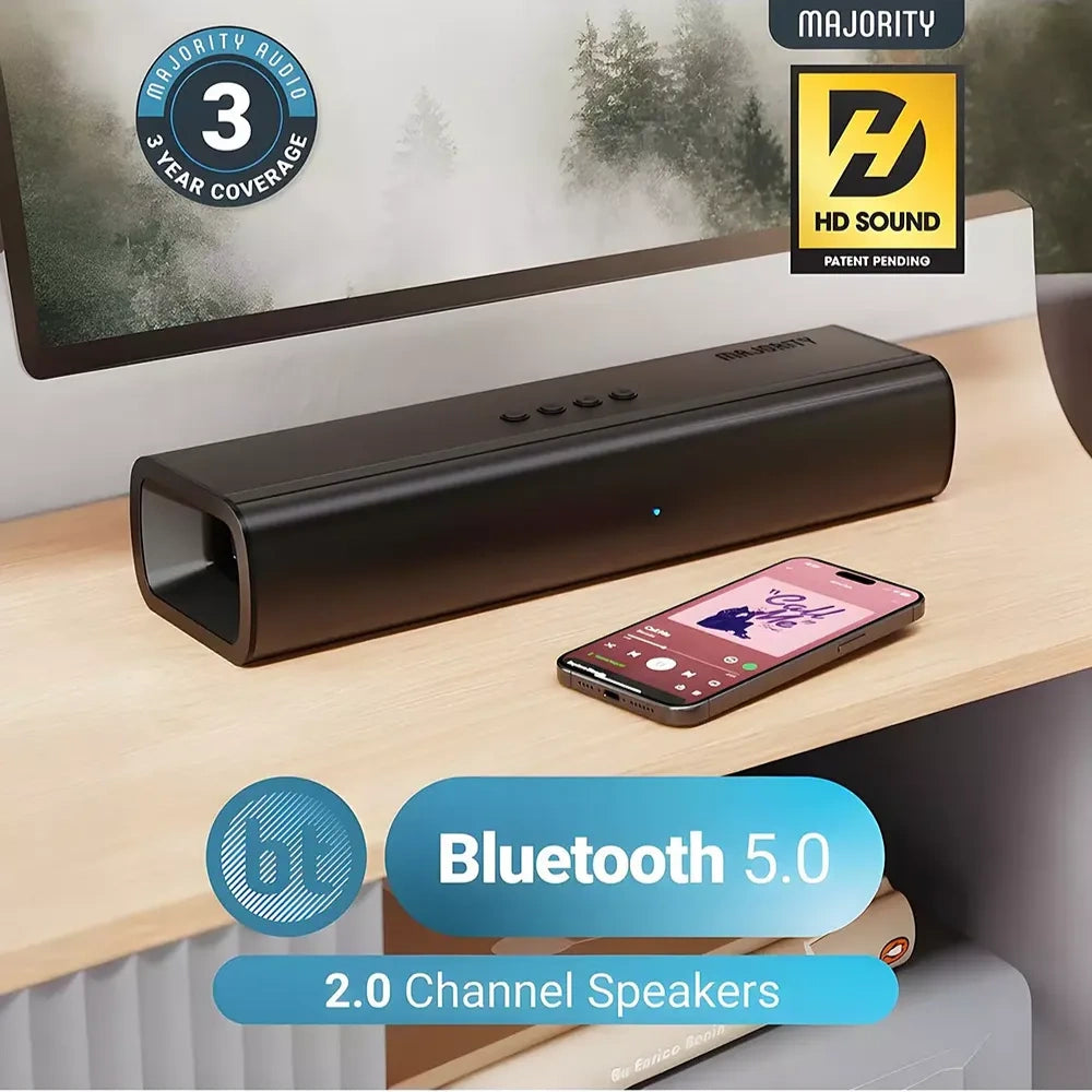 Majority Naga 40 2.1 Bluetooth Soundbar 80W - Black | 1000003027