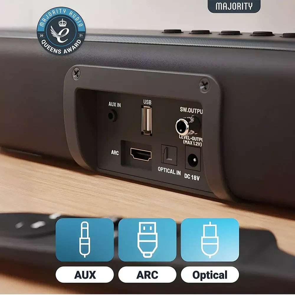 Majority Naga 40 2.1 Bluetooth Soundbar 80W - Black | 1000003027