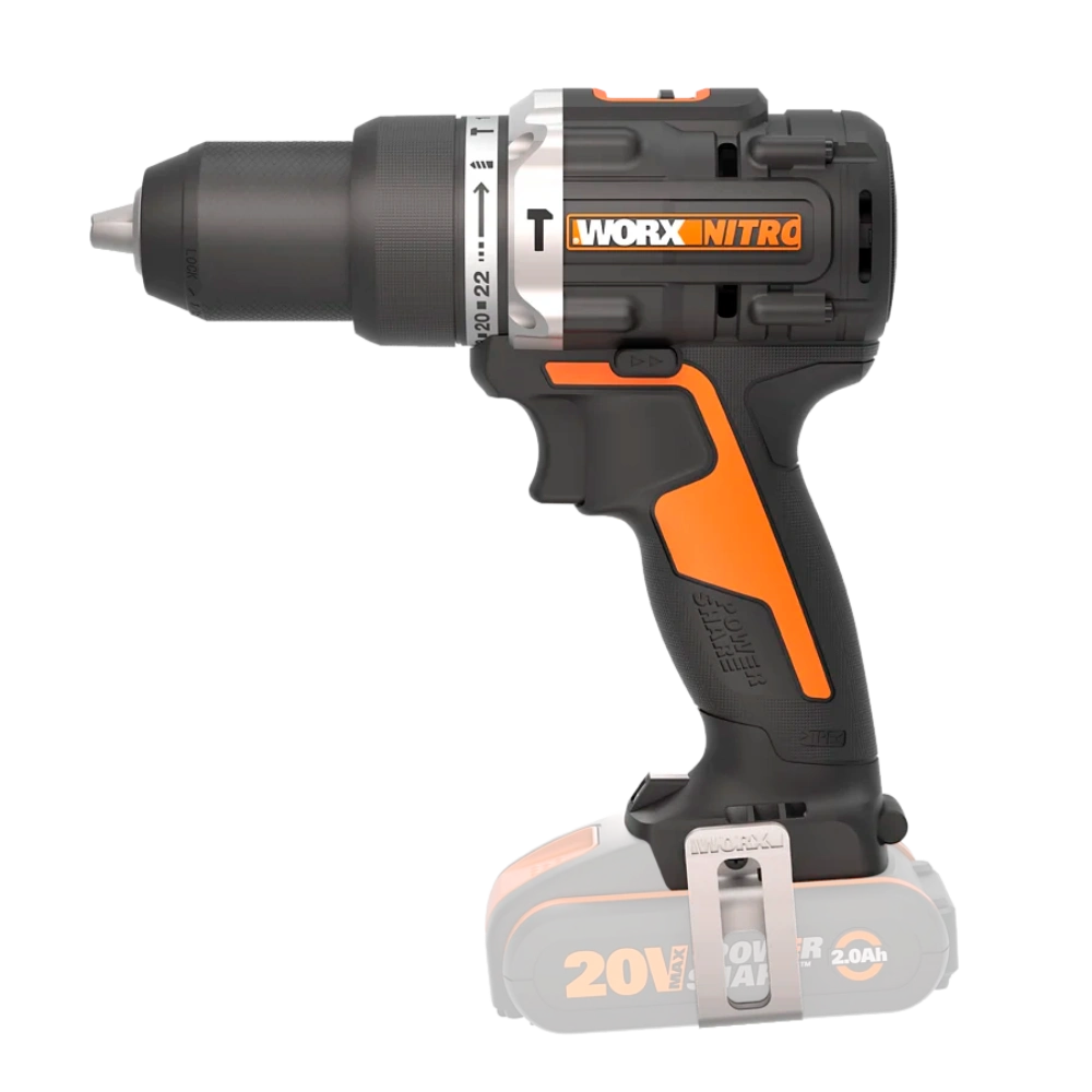 Worx Brushless Combi Hammer Drill 20v Kit 2 Batteries | WX352