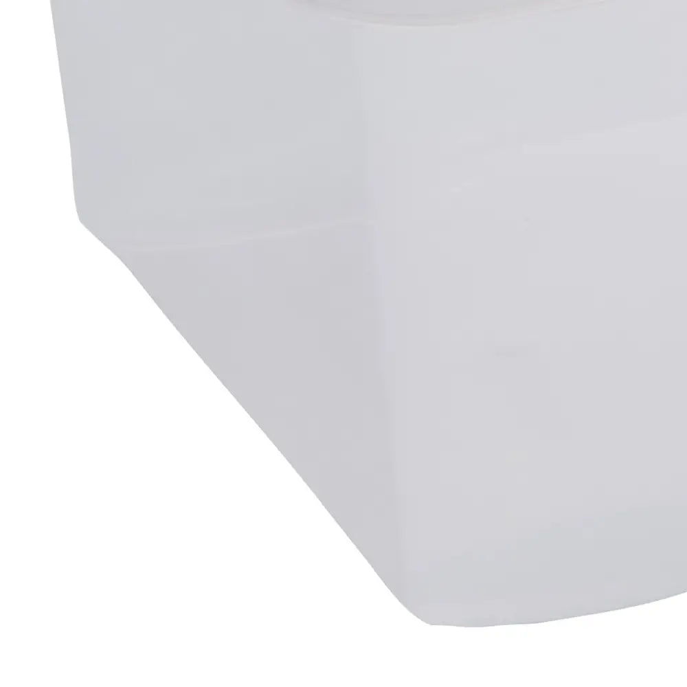 Clear plastic storage box with lid, 45 litre capacity, transparent Wham brand container shown at an angle against white background