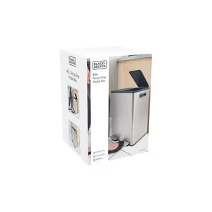 Black & Decker Slim Lime Recycle Bin 40 Litre Two Section | 61269