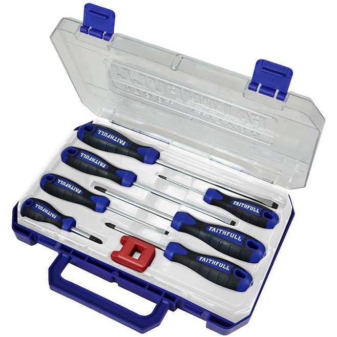 Faithfull Soft Grip Screwdriver Set 8 Piece | XMS24SDRIVER