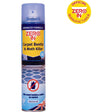 Zero In Carpet Beetle and Moth Killer 300ml aerosol spray can with blue cap and yellow and blue label featuring insect warning symbol, Official Zero In Manufacturer badge, and Union Jack flag design on white background