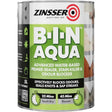 Zinsser BIN Aqua 5 litre tin of advanced water-based primer sealer with green and white label showing stain blocking and odour blocker features, 25 mins touch dry time