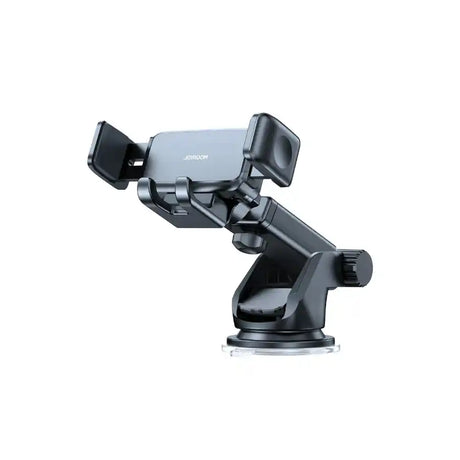 Car phone holder with swivel arm on a white background