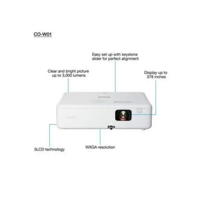 Epson CO-W01 3LCD WXGA Projector - White | V11HA86040