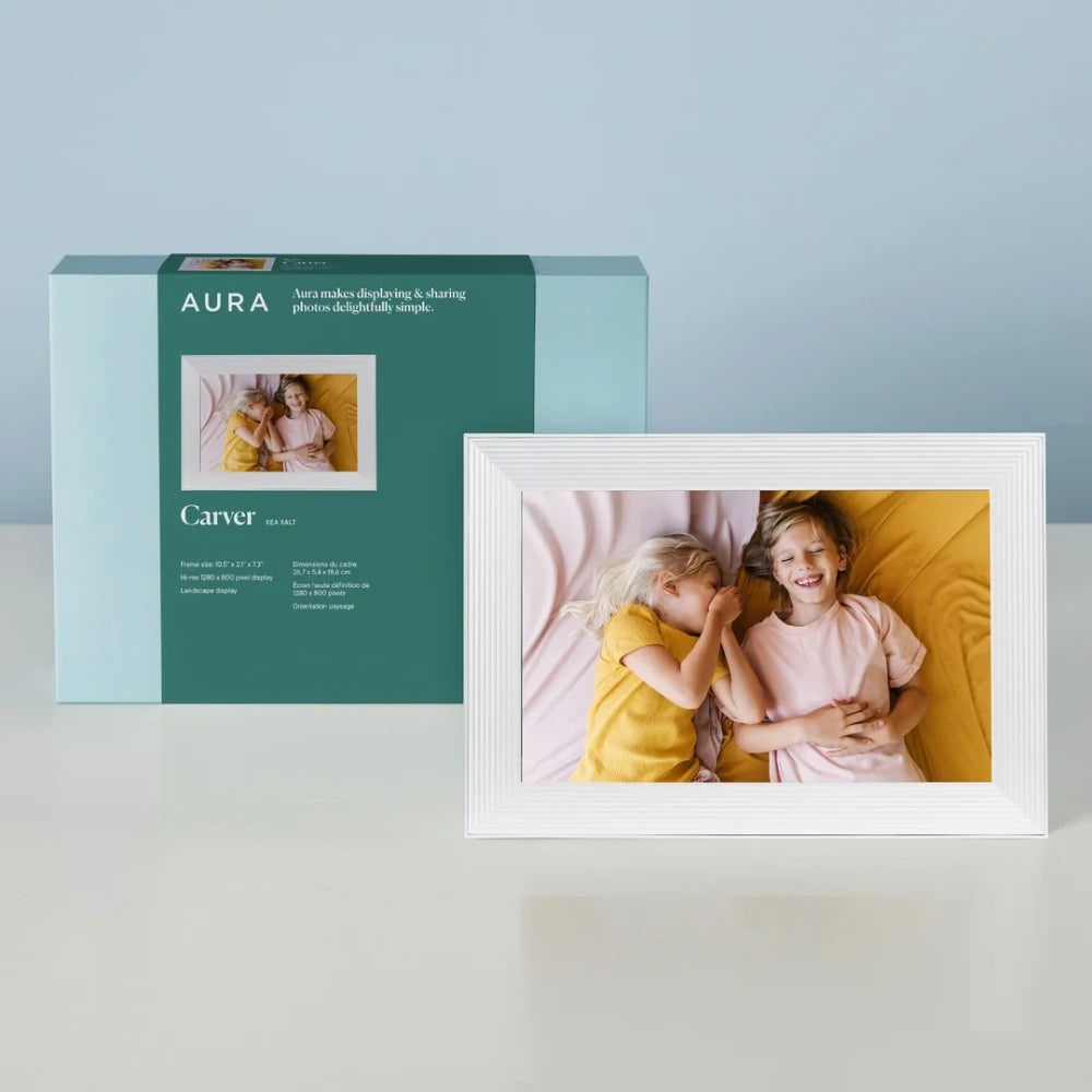Aura Carver 10.1 Inch WiFi Digital Photo Picture Frame - White | UKA900-WHT