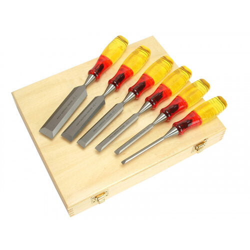 Irwin M373 Bevel Edge Chisel Splitproof Handle Set 6 Piece | MAR373S6