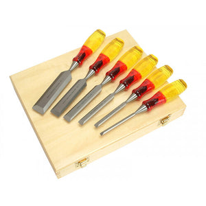 Irwin M373 Bevel Edge Chisel Splitproof Handle Set 6 Piece | MAR373S6