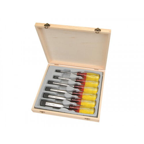 Irwin M373 Bevel Edge Chisel Splitproof Handle Set 6 Piece | MAR373S6