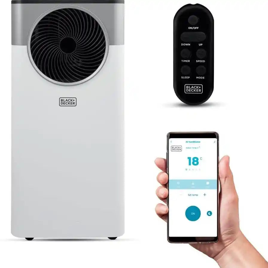 Black & Decker Portable Air Conditioner Unit 12000 BTU Smart Control - White | BXAC40035GB-BOM