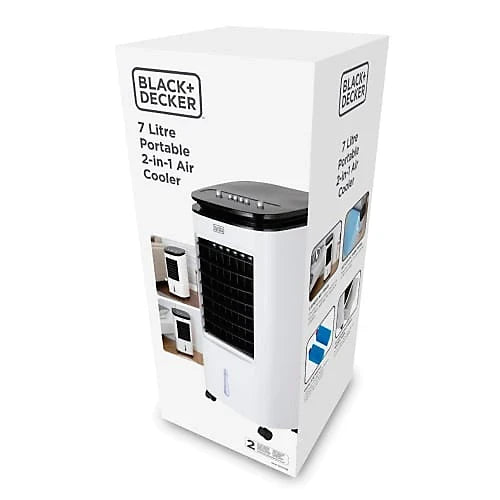 Black & Decker 2 in 1 Air Cooler and Fan 7 Litre | BXAC65001GB-BOM