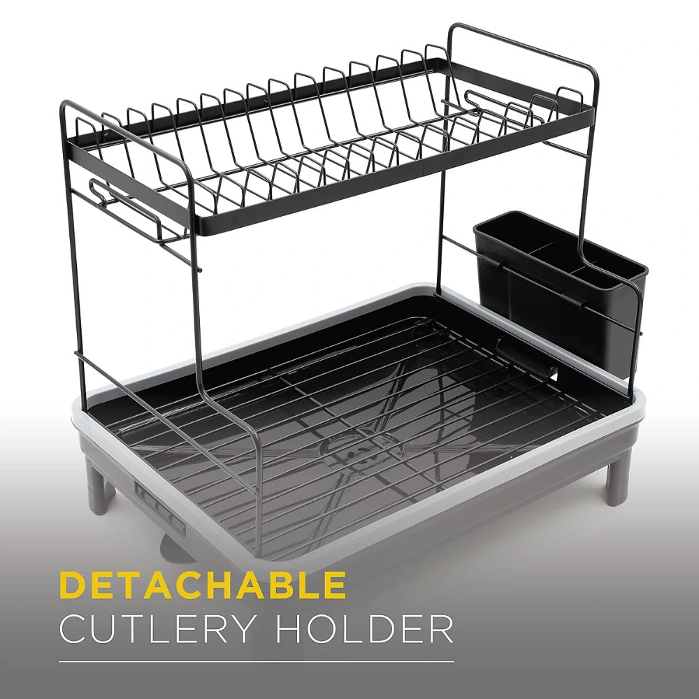 Blackmoor 2 Tier Dish Drainer - Black | 69189