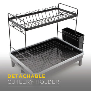 Blackmoor 2 Tier Dish Drainer - Black | 69189