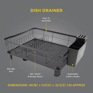 Blackmoor Dish Drainer - Black | 69169