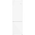 Bosch Series 4 white freestanding fridge freezer with split door design, silver handle and control panel, modern kitchen appliance