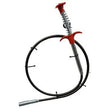 Casa & Casa drain cleaning wire coil 89cm with red handle and metal spiral auger against white background