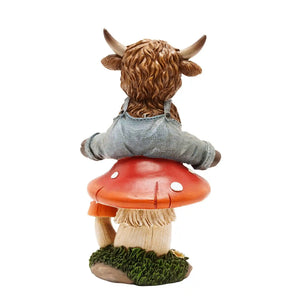 Country Living Highland Cow on a Mushroom | CL569