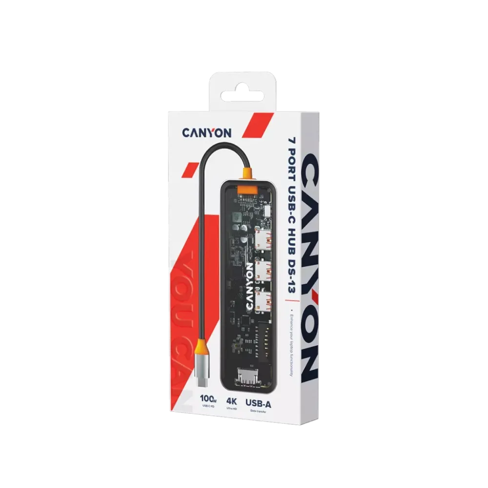 Canyon 7 Port USB C Hub 100w | CNS-TDS13