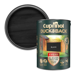 Cuprinol Ducksback Shed & Fence Paint 5 Litre - Black | 5244557