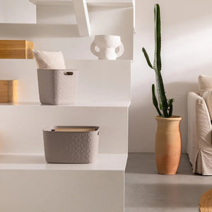 Curver Softex Cube 15 Litre Storage Box - Taupe | CUR260064
