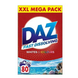 Daz Fast Dissolving laundry washing powder XXL Mega Pack red box 80 washes 4kg for whites and colours