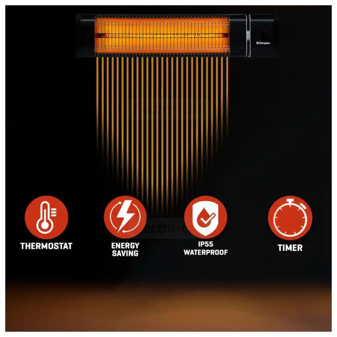 Dimplex Wall Mounted Eco Smart Infrared Heater 2.5kw | DXOTDRWM25