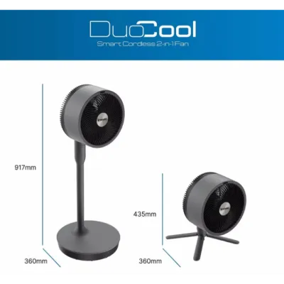 Dimplex Duocool 2 in 1 Pedestal / Desk Fan Smart Control - Graphite | DXRCF001