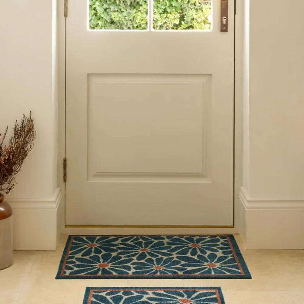 My Mat Nylon Doormat 50cm x 75cm - Boho Floral Blue | PT645738