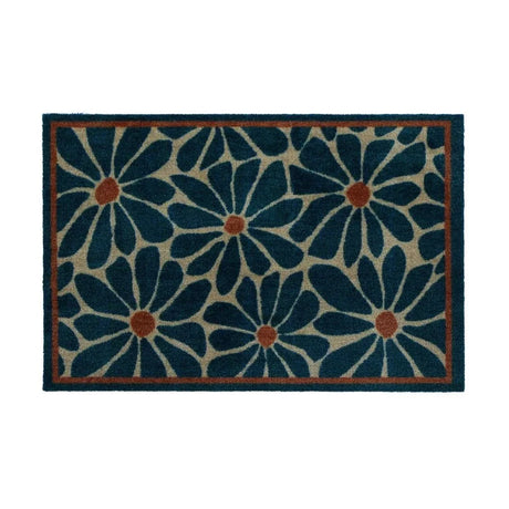 My Mat Nylon Doormat 50cm x 75cm - Boho Floral Blue | PT645738