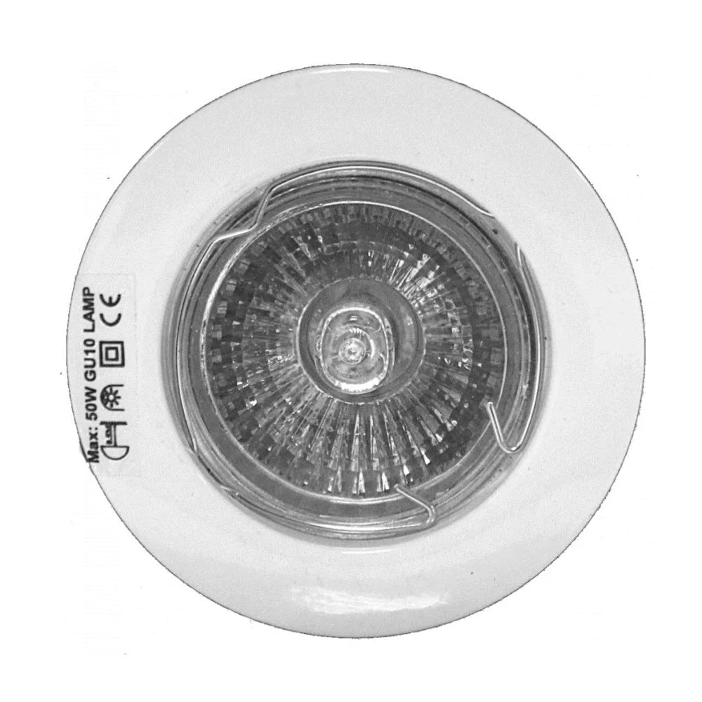 Powermaster Fixed GU10 Downlights Kit 3 Pack - Brushed Chrome | 1771-18