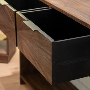 Tara Lane Ray 2 Drawer Console - Dark Teak | TL7283