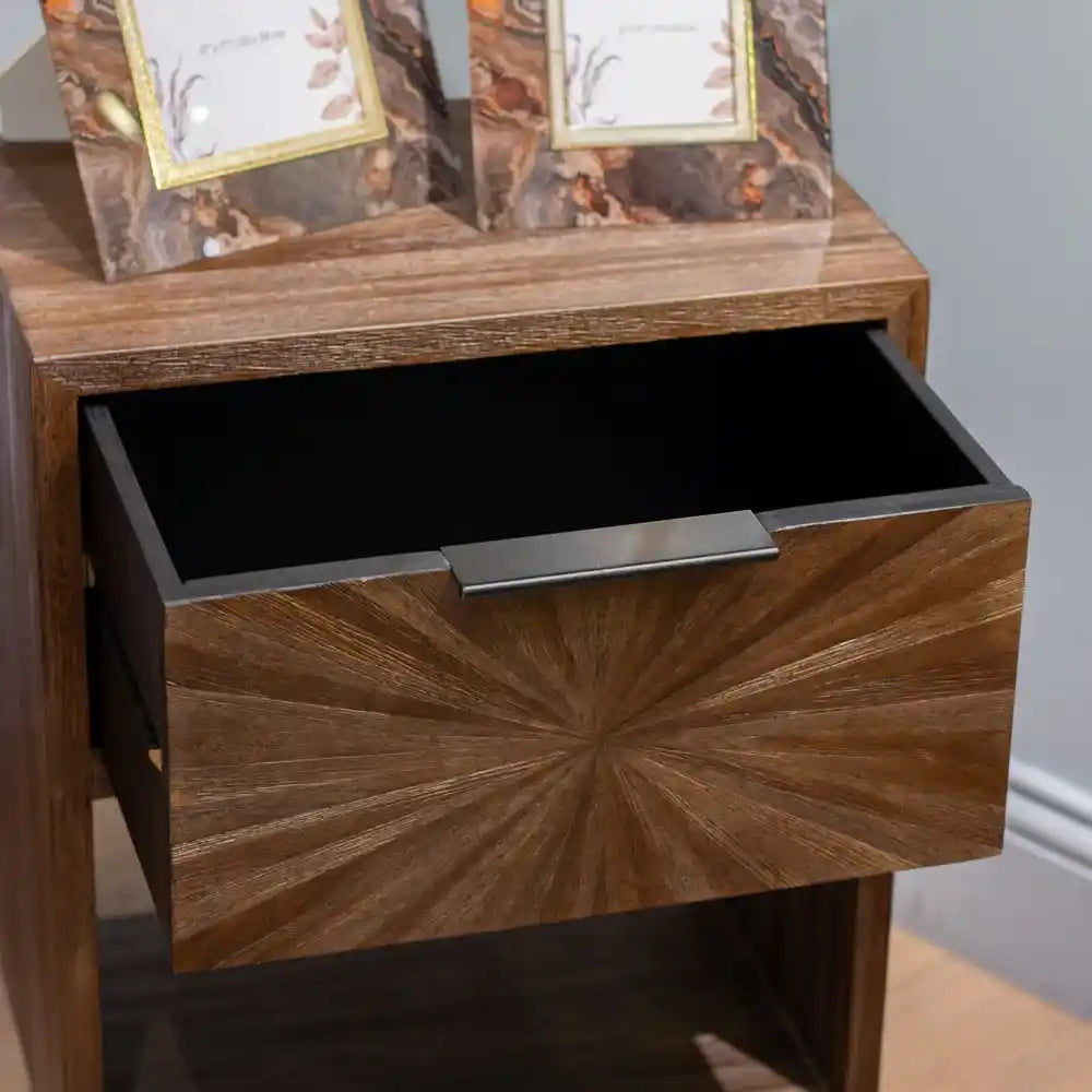 Tara Lane Ray Bedside Locker - Dark Teak | TL7277