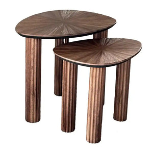 Tara Lane Side Tables Set of 2 - Dark Teak | TL7279
