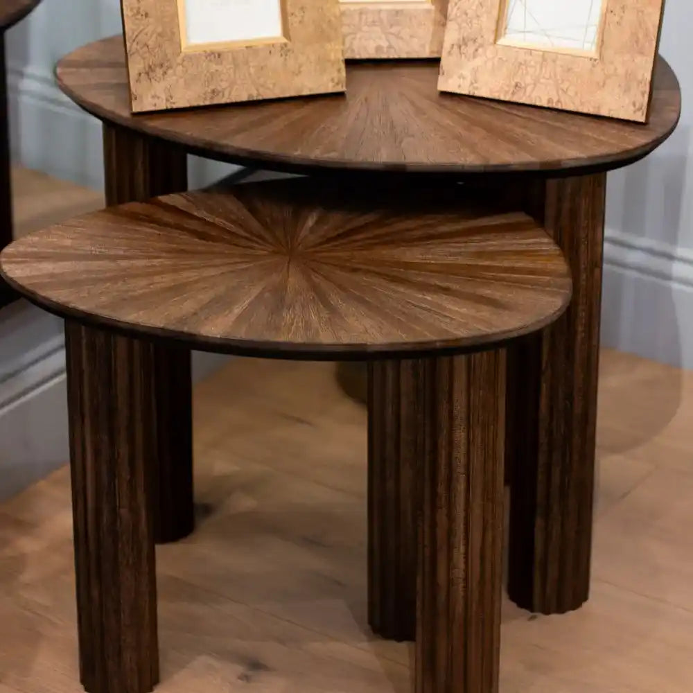 Tara Lane Side Tables Set of 2 - Dark Teak | TL7279
