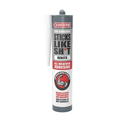 Evo-Stik Sticks Like Sh*t White Grab Adhesive All Weather 290ml | 30614237
