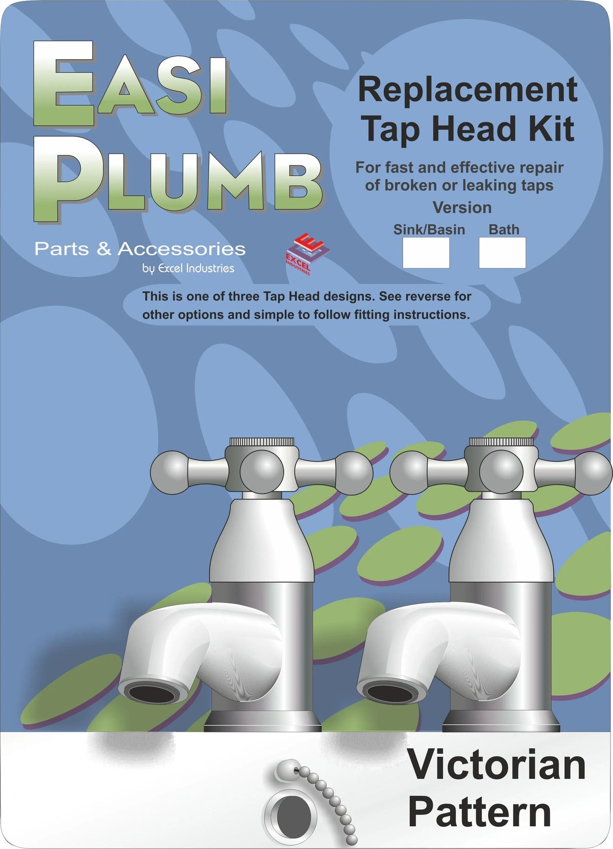 Easi Plumb 1/2 Inch Replacement Tap Head Kit Victorian Pattern | 0136-39