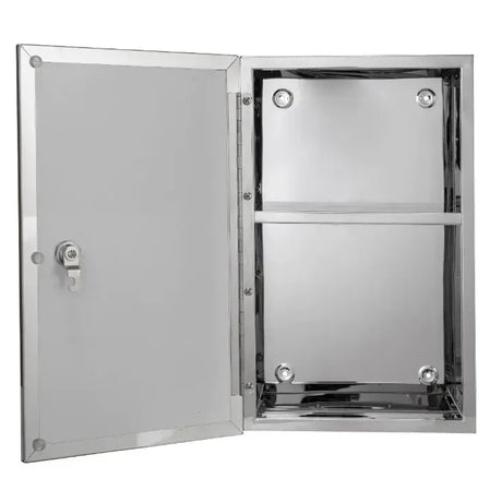 Croydex Trent Lockable Cabinet - Stainless Steel | WC846005