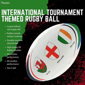 Gioco International Tournament Themed Rugby Ball Size 5 | GGB007505