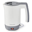 Morphy Richards white and grey compact travel kettle 0.5L with power indicator light and curved handle
